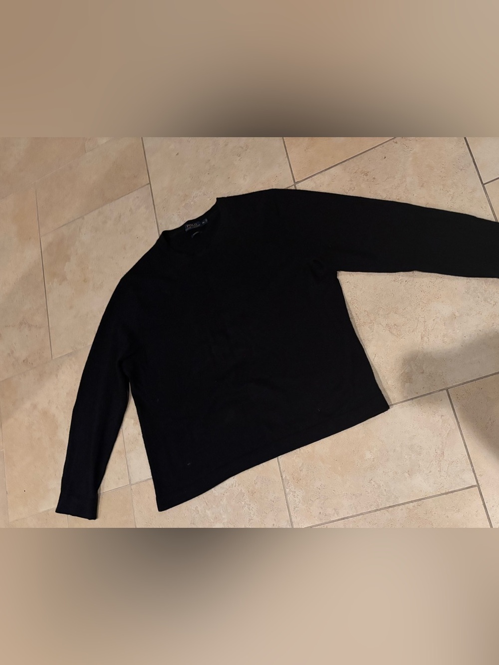 Polo by Ralph Lauren Black Crewneck Cashmere Sweater - Classic Knit XL